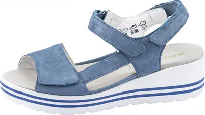 Produktbild von Waldläufer H-Michelle Damen Keilsandalette in Blau, Größe 6