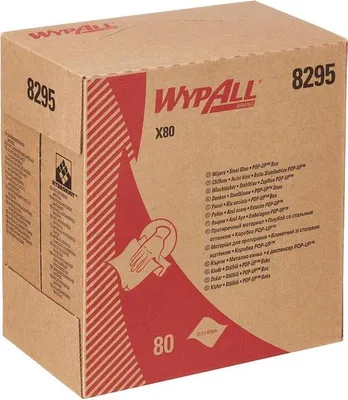 Zdjęcie produktu dla WypAll - Ściereczka czyszcząca x80 powerclean 426x212mm niebieska | 5 sztuk
