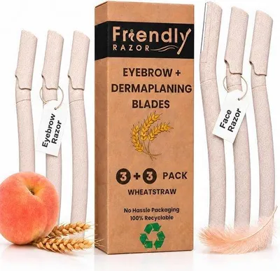 Productafbeelding van 3+3 Dermaplaning & Wenkbrauwmesjes voor Gezicht - Gezichtsbladen en Scheermessen voor Vrouwen - Gezichtshaarverwijderaar - Perfect voor