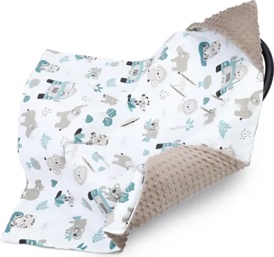 Produktbild von Einschlagdecke Babyschale Baby Decke 90x90 cm - Fußsack Blanket für Kinderwagen
