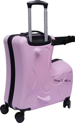 Obrázek produktu pro Dětský kufr na kolečkách, design ve tvaru koně, vysoká nosnost, růžový