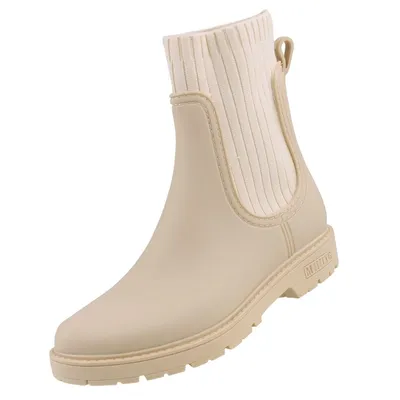 Produktbild von Mustang Damen Stiefelette Chelsea Boot gestrickt Stretch Gummistiefel 1444-503, Größe:39 EU, Farbe:Beige