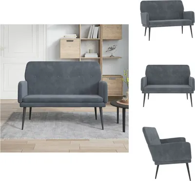 Immagine prodotto di vidaXL Panca grigio scuro 108x79x79 cm in velluto - Panche