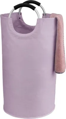 Obrázek produktu pro Skládací koš na prádlo, fialový se smajlíkem