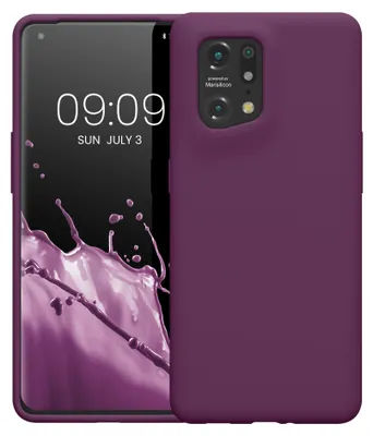 Produktbild von kwmobile Handyhülle für Oppo Find X5 (5G) Hülle - Case Silikon - Kabelloses Laden - Schutzhülle Cover in Bordeaux Violett