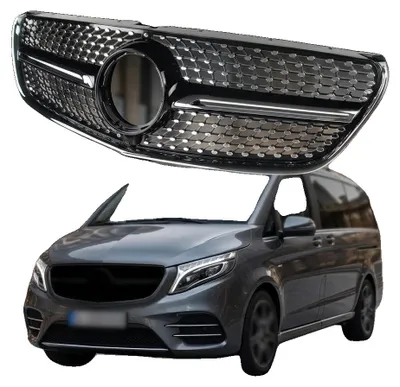 Immagine prodotto di Griglia anteriore, stile diamante, finitura lucida, colore nero