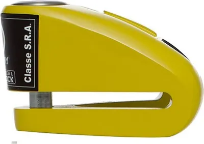 Zdjęcie produktu dla AUVRAY blokada na tarczę z alarmem B-LOCK 10 - żółta / czarna, średnica bolca 10mm (klasa S.R.A.)