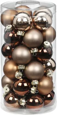 Produktbild von Weihnachtskugeln Glas 4cm Elegant Lounge, 30 Stück