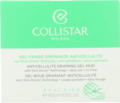 Imagen del producto de Collistar, Gel-arcilla drenante anticelulítico, crema, para mujeres, anti celulítico, anti-hinchazón, para adelgazar, 400 ml, con dosificador, 1 unidad