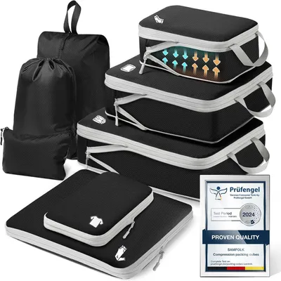 Image de Sacs de compression, pour sacs à dos et valises, organisateur étanche, idéal pour les voyages