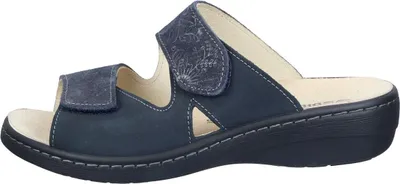 Produktbild von Dr. Brinkmann Chelva Pantoletten Florales Muster und edles Leder, Bequemer Keilabsatz für Eleganz, Schlupfschuh mit Marken-Komfort