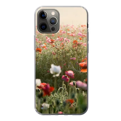 Produktbild von MuchoWow® Handyhülle Schutzhülle Hülle für iPhone 12 Pro Mohn - Farben - Pastell Silikon Softcase Handy Hülle - Abdeckung