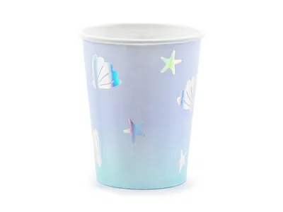 Image de Gobelet en carton Narval 220ml bleu lilas set de 6 pièces