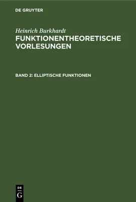 Produktbild von Elliptische Funktionen