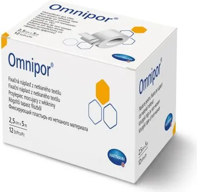 Produktbild von Omnipor Fixierpflaster Vlies 2,5 cmx5 m 12 St