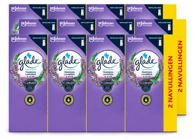 Produktbild von 12 x Glade Touch & Fresh Nachfüller - Beruhigender Lavendel & Aloe - 10 ml - Vorteilspackung - 12 Stücke