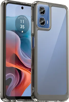 Produktbild von Schutzhülle für Motorola Moto G34 Klar Rückseite Stoßfeste TPU Silikon Bumper Hülle Grau