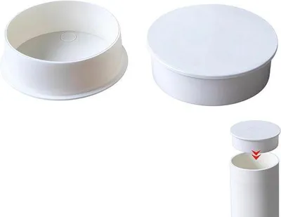 Produktbild von Set von 2 PVC Endstücken und Schraubkappen für 50 mm Abflussrohre