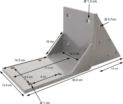 Obrázek produktu pro sada 2 adaptérů na krokve pro kazetové markýzy T122 T123, adaptér na držák krokví bílý