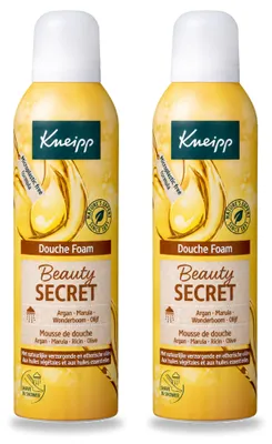 Imagen del producto de 2 unidades de espuma de ducha Kneipp "Beauty Secret" - 200 ml - Paquete económico