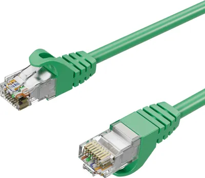 Produktbild von RJ45 Patchkabel m. CAT 7 Rohkabel  PIMF grün 0,25m