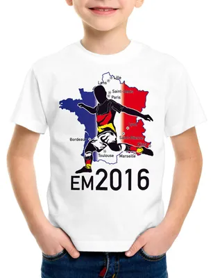 Produktbild von style3 EM 2026 Deutschland Fan Kinder T-Shirt Frankreich alle Spielorte