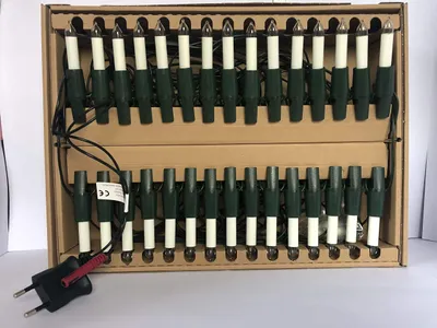 Lichterschlauch 30 Kerzen, 5,10 m, bunt, Kunststoff, warmweiß