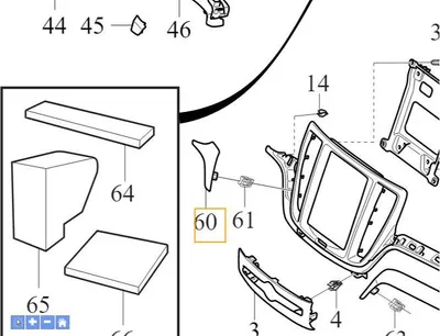 Obrázek produktu pro VOLVO S60 V60 II levý střední panel palubní desky