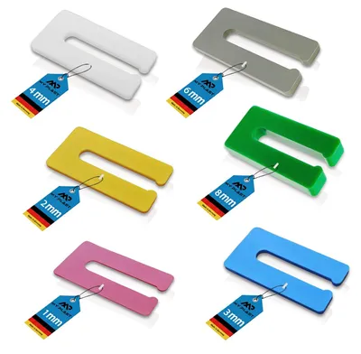 Zdjęcie produktu dla Płytki wyrównujące do szpachlowania, 200 sztuk, grubość 1-4 mm