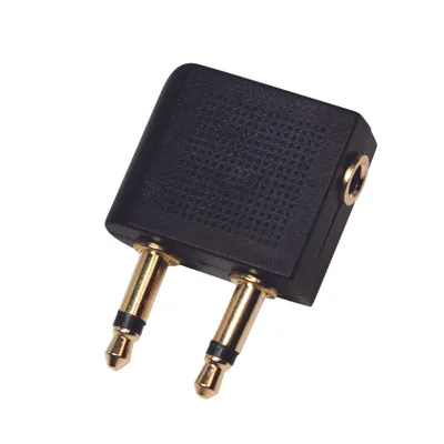 Produktbild von Logilink Audio-Adapter,2x3,5mm2-Pin/M zu 3,5 mm 3-Pin/F, 90°