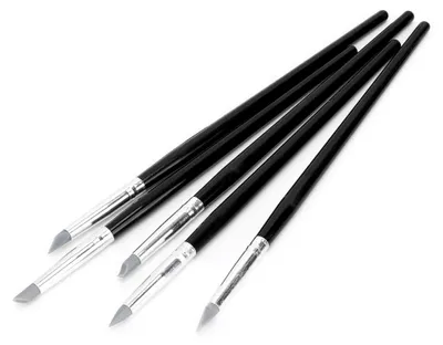 Produktbild von Silikonpinsel für die Acrylmalerei, 5-teiliges Set für Keramik und Töpferei