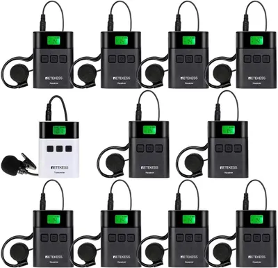 Obrázok produktu pre Retekess TT122 Tour Guide System, 2,4 G, 150M Audio Guide System pre návštevníkov, hlasový výkladový systém, cirkevný výkladový systém pre cestovný ruch, továrne, konferencie, múzeá