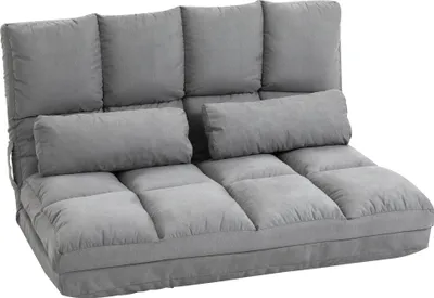 Produktbild von Bodenstuhl Bodensessel mit Liegefunktion Verstellbarer Rückenlehne Sitzkissen Relaxsessel zum Fernsehen, Lesen Meditationsstuhl Lazy Sofa Lesesessel für Meditation Yoga Büro Grau