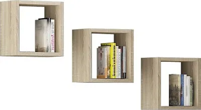 Produktbild von Set aus 3 quadratischen Ebenenn AKORD K25 Sonoma-Eiche B25 x H25 x T15 cm