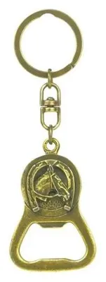 Produktbild von Metall-Schlüsselanhänger mit Flaschenöffner und Pferd, 5 cm – ABINO