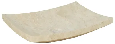Produktbild von vidaXL Waschbecken 50x35x12 cm Marmor Cremefarben