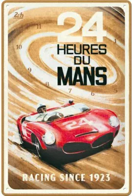 Produktbild von Nostalgic-Art - Blechschild 20 x 30cm - 24h Le Mans - Red Car 1963