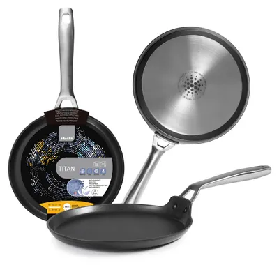 Pfannkuchenpfanne 22 cm, Aluguss, Antihaft, induktionsgeeignet
