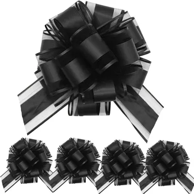 Immagine prodotto di Nastri decorativi per regali, 5 pezzi, colore nero, materiale polipropilene, lunghezza 165 cm