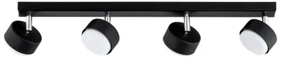 Produktbild von KAR-LIGHTING Spotbalken 4-flammig Schwarz, Metall – Vielseitiger Deckenstrahler für Esszimmer & Flur, GX53-Fassung