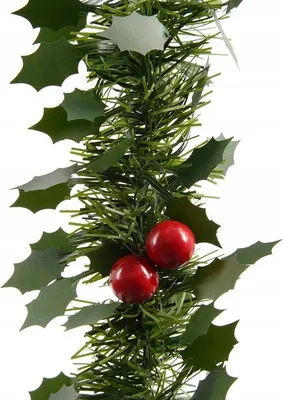 Productafbeelding van Guirl.lametta blad L270 D10 cm groen kerstslinger kerst Everlands