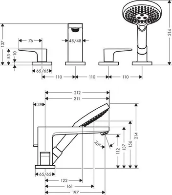 Produktbild von Hansgrohe Metropol, Waschbecken, Chrom