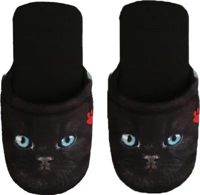 Produktbild von Betz Hausschuhe Pantoffel Pantolette Slipper für Sie und Ihn Katze Jersey Gr. M / L Größe - M