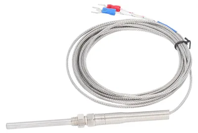 Immagine prodotto di BERM K, termocoppia, sensore di temperatura, rilevatore schermato e sensibile, strumento di misurazione, sonda da 50 mm, cavo da 4 metri