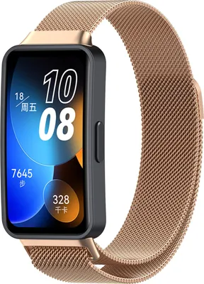 Produktbild von Strap-it Huawei Band 8 Milanese Armband (Roségold)