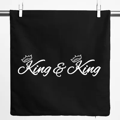 Produktbild von Huuraa Kissenbezug King Paar Krone 40x40cm Black Baumwolle Dekokissenbezug Geschenkidee