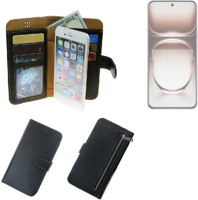 Produktbild von K-S-Trade Schutz Hülle kompatibel mit Oppo Reno12 CPH2625 Klapphülle Case Phone cover Slim Handytasche Handy Hülle schwarz aus Kunstleder (1 Stk)
