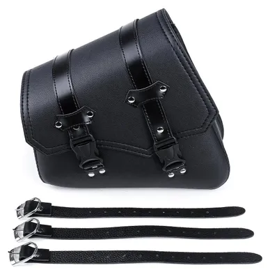 Image de Sacoche de moto / sacoche latérale - Sacoche à outils - Côté gauche - Cuir - Espace de rangement - 1 pièce