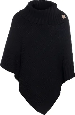 Produktbild von Knit Factory Nicky Gestrickter Poncho - Schwarz - One Size