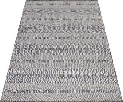 Produktbild von Teppich Läufer Wetterfest Grau 80x250 Boho-Design aus Polypropylen